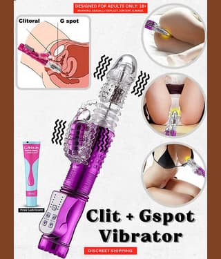 Premium Silicon Skin Safe Thrusting Dildo With USB Charging + Free Lubricant