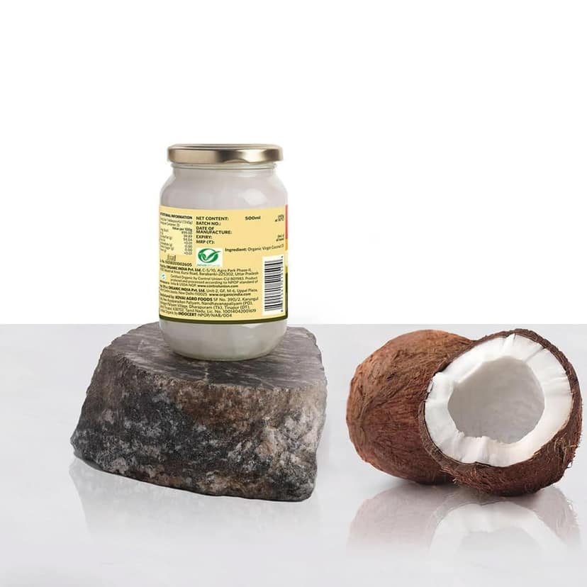 ORGANIC INDIA Cold Pressed Virgin Coconut Oil, 500ml view 3