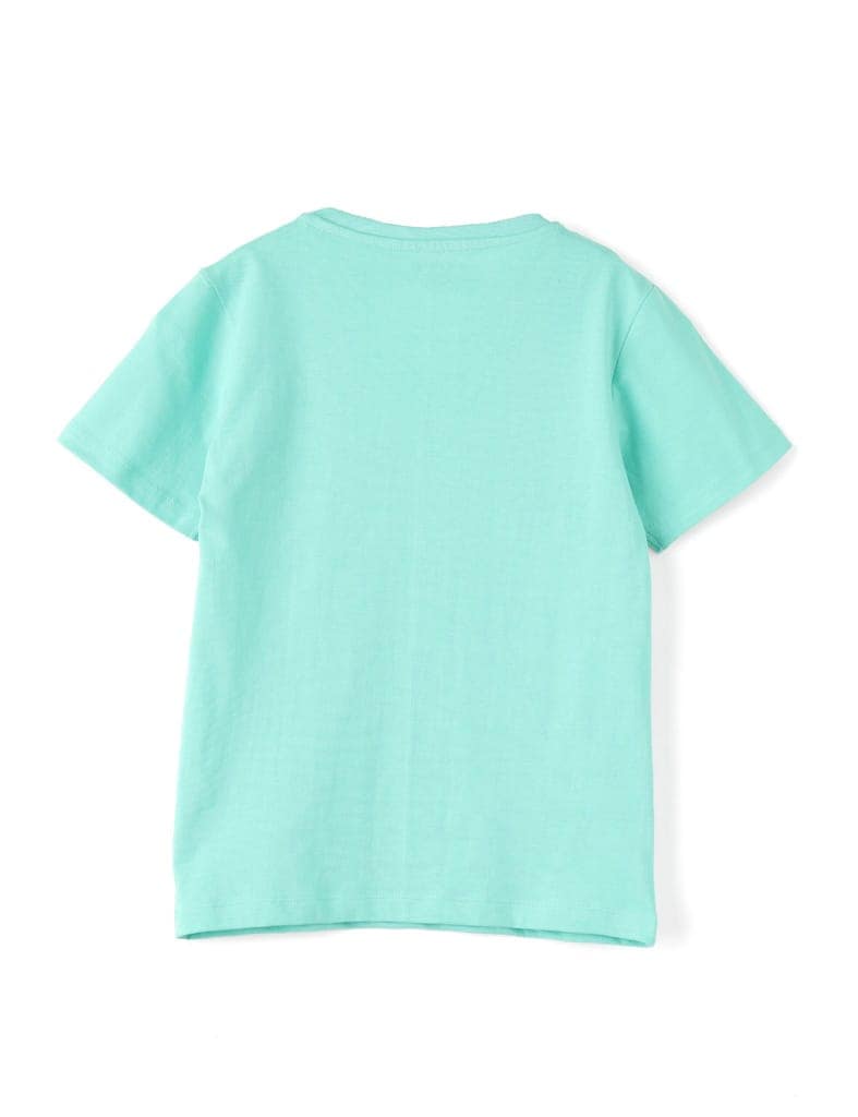 Boys T shirt Cotton Biscay Green "Wild Mud Race" view 4