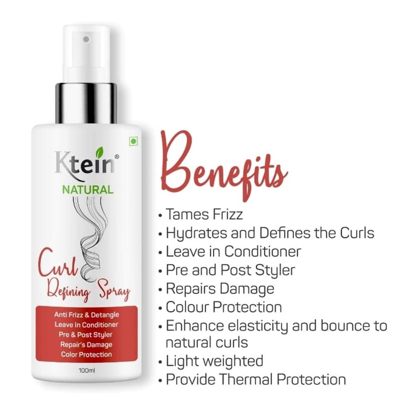 Ktein Curl, Holding and Keratin Spray 100ml Combo view 3