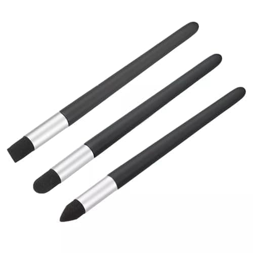 3 Size Sketch Pen Brush Rubbing Sponge, 3Pcs Washable Sketch Rub Pen,Color Shaper Paint Mixing Tool for Smearing Blending Highlighting Detailing Inclined Tip/Round Tip view 2