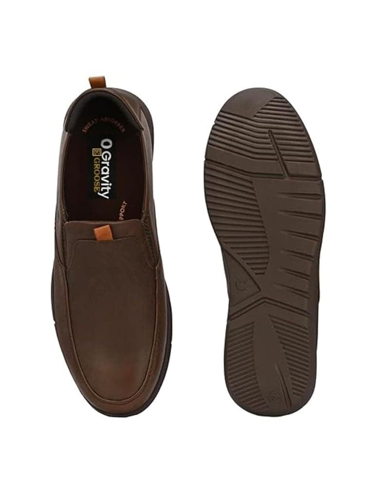 Egroose Zero Gravity Men's Sneakers | Genuine Leather Casual Shoes | Trendy | Lightweight | Comfortable Fit view 4