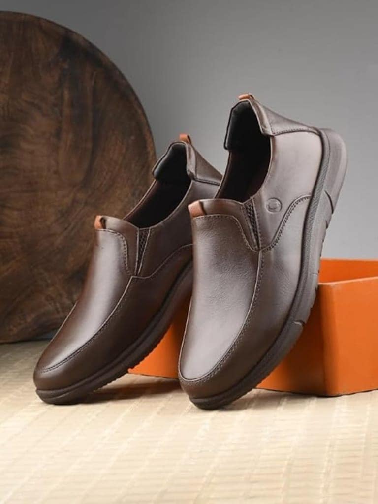 Egroose Zero Gravity Men's Sneakers | Genuine Leather Casual Shoes | Trendy | Lightweight | Comfortable Fit view 6