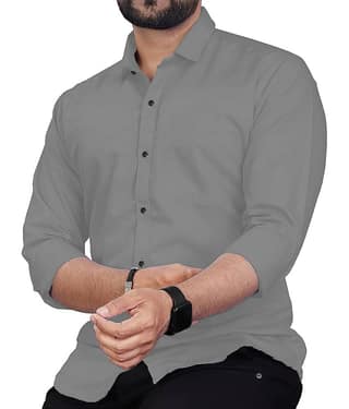 Apektra Cotton Blend Slim Fit Solids Full Sleeves Men's Casual Shirt - Beige ( Pack of 1 )