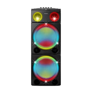 PHILIPS TAX5509 Bluetooth Wireless Party Speaker with Free Mic, 260W Output, Powerful Bass, DJ & Karaoke Effects, Full-Speaker Rainbow Lights, Shake The Room Sound (Black) PHILIPS TAX5509 Bluetooth Wireless Party Speaker with Free Mic, 260W Output, Power