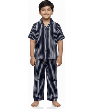 harshvardhanmart.com Pack of 1 Boys 100% Cotton Nightsuit Set ( Black )
