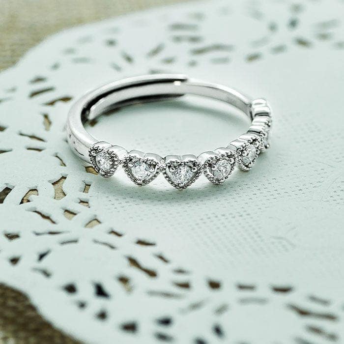 Silver Love Track Ring view 3