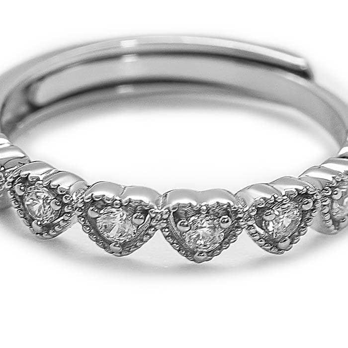 Silver Love Track Ring view 4