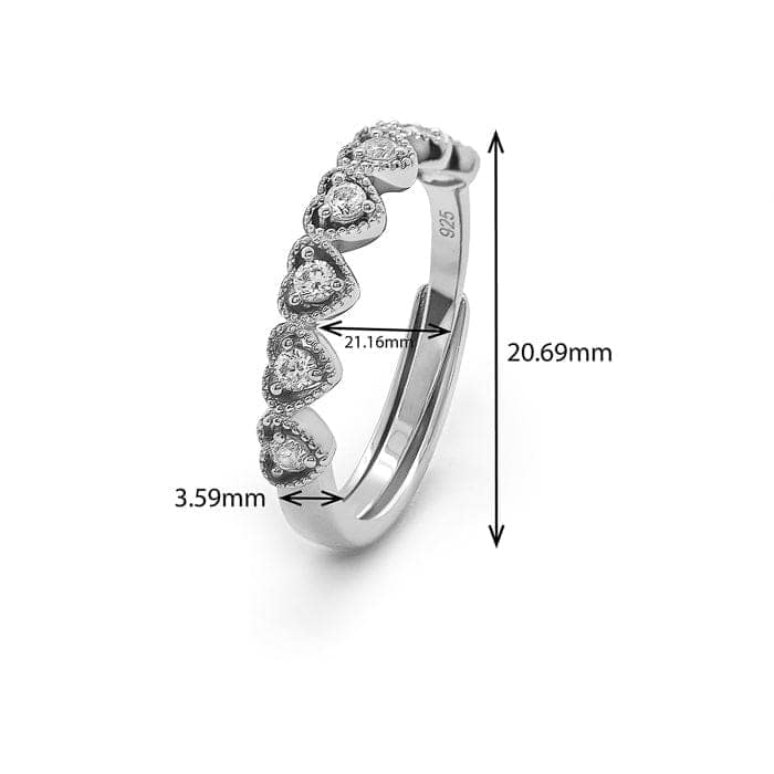Silver Love Track Ring view 5