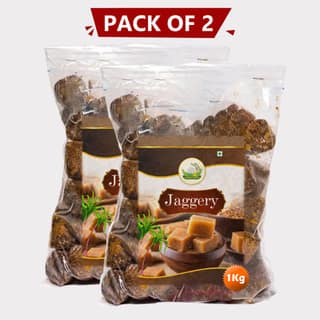 Natural Jaggery 2kg (Pack of 2) Handpicked Goodness by Arms Krishi.