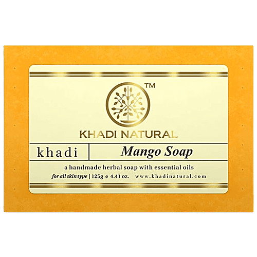 Khadi Natural Mango Handmade Herbal Soap, 125 g