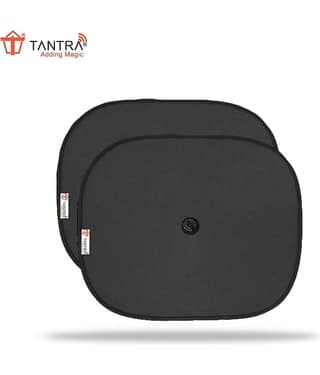 TANTRA Car Sun Shade for Side Windows (Black) Pack of 2