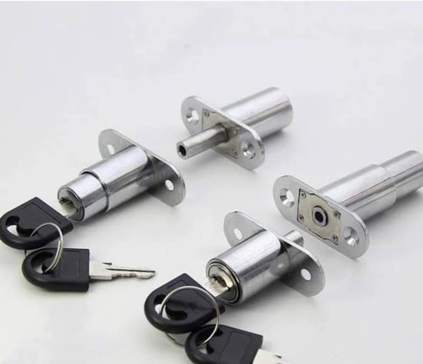 Adison Push Lock For Wardrobes Drawers Stainless Steel Pack Of 2 Pcs With 2 Keys view 2