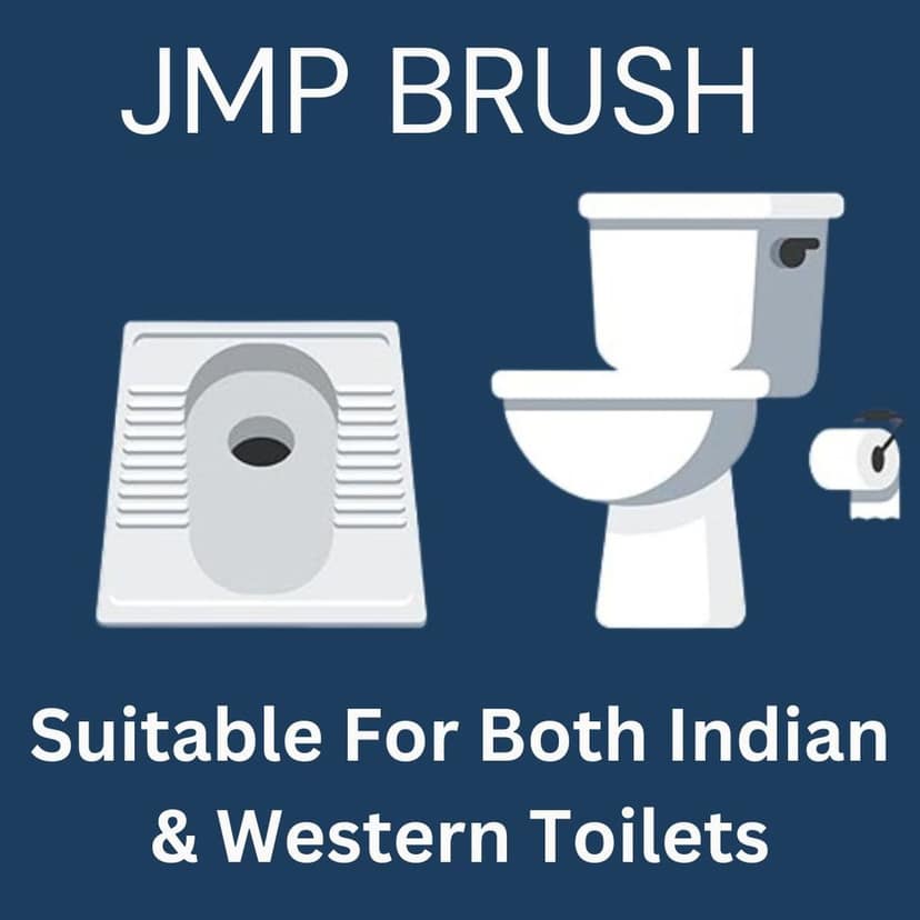 JMP BRUSH Hockey Shape Toilet Cleaner Brush for Western and Indian Pack Of 6 view 5