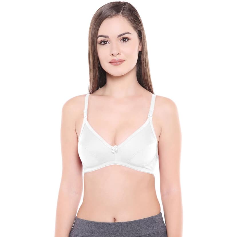 Bodycare Women Poly Cotton Full Coverage Non Padded Regular Bra Pack - 2 E1518BW view 3