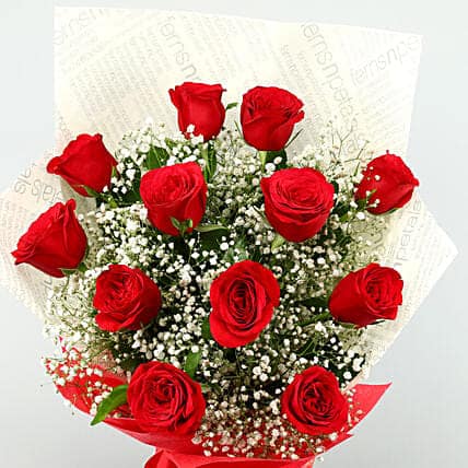 Confetti Of Love Red Color Roses Bouquet view 2