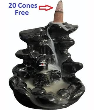 Khushi Enterprises Smoke Backflow Showpiece 12 cm - Pack of 1