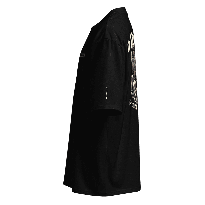 Oversized heavyweight t-shirt (Old Bull, 220 gsm, Black) view 3