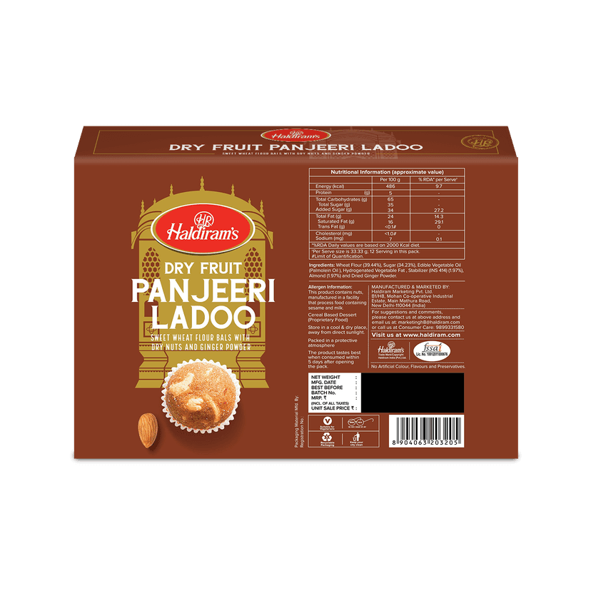 Haldiram's Veg Panjeeri Laddu - 800 Gm - Pack of 2 view 2