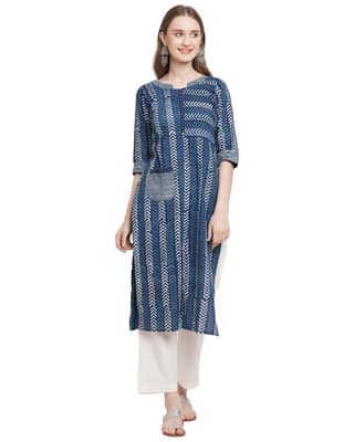 Shashay dabu mirror work pure cotton kurti