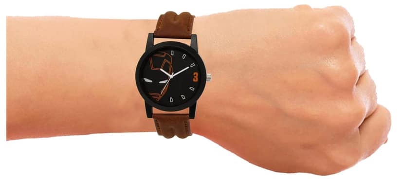 Multicolor Steel Man Analog Watch for Men LR04 view 5