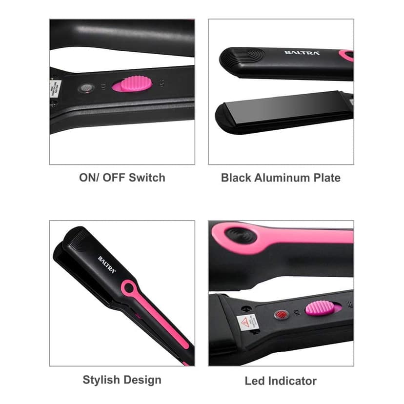 Baltra Vilmon Hair Straightener (Black/Pink) view 5