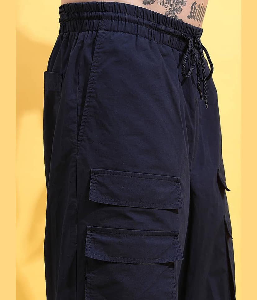 Highlander Loose Flat Men's Cargos - Blue ( Pack of 1 ) view 5
