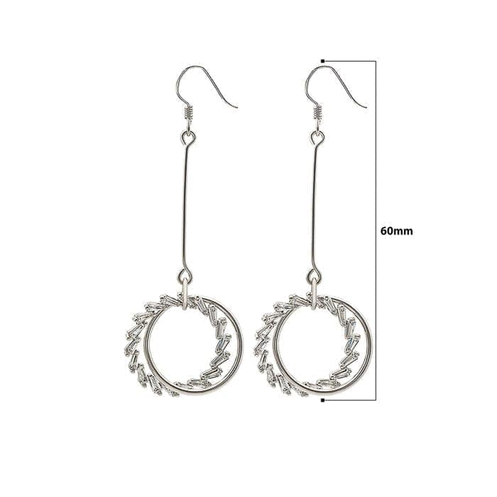 Silver Crystal Crux Earrings view 4