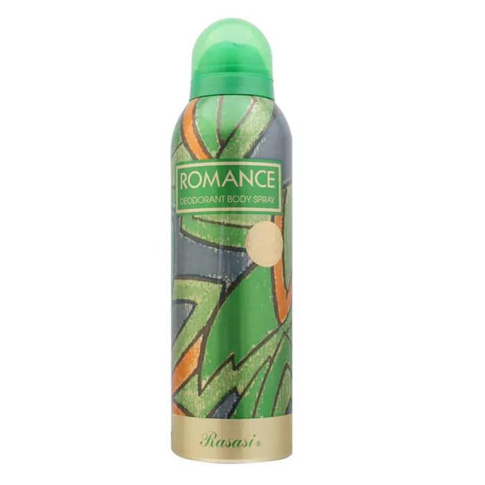 Rasasi Romance Body Deodorant - Sandalwood, Lavender, Amber, Patchouli Scent, 200 ml