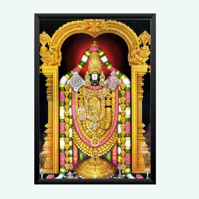 NOKKES tirupati blalaji Venkateswara tirupati blalaji Photo Frames Religious Photo frame 5X7 Inch Photo Frame_AQW55