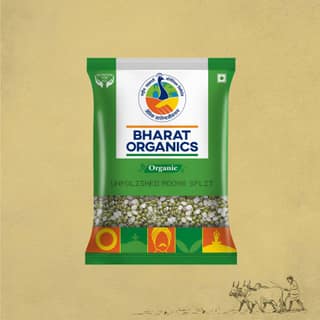 Bharat Organics Unpolished Moong Split (Chilka) - 500g