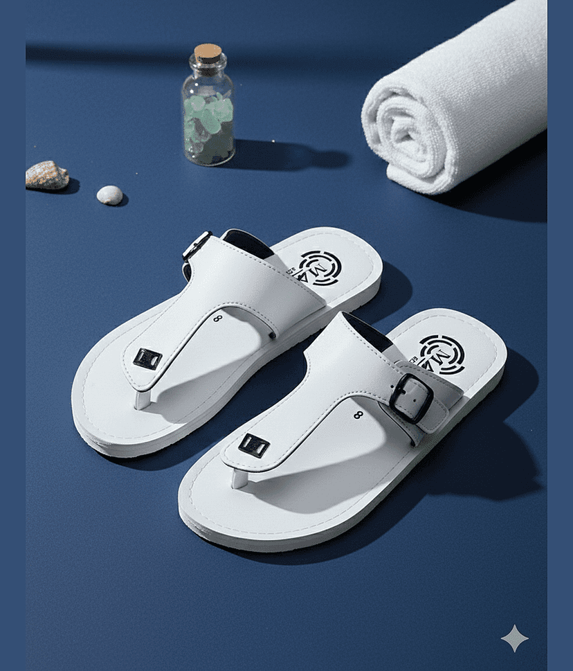 MAAN White Men's Thong Flip Flop