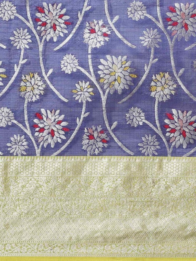 Women's Brocade Soft Silk Zari Woven Saree With Unstiched Blouse Piece view 4