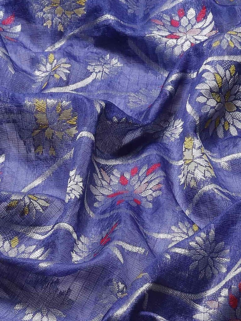 Women's Brocade Soft Silk Zari Woven Saree With Unstiched Blouse Piece view 6