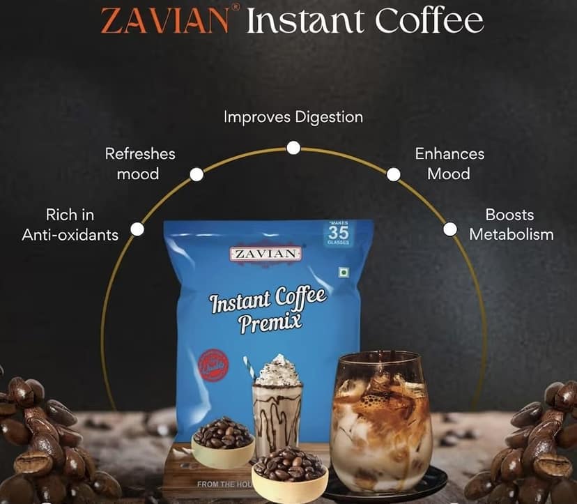 ZAVIAN Instant Coffee Premix - 500g view 4