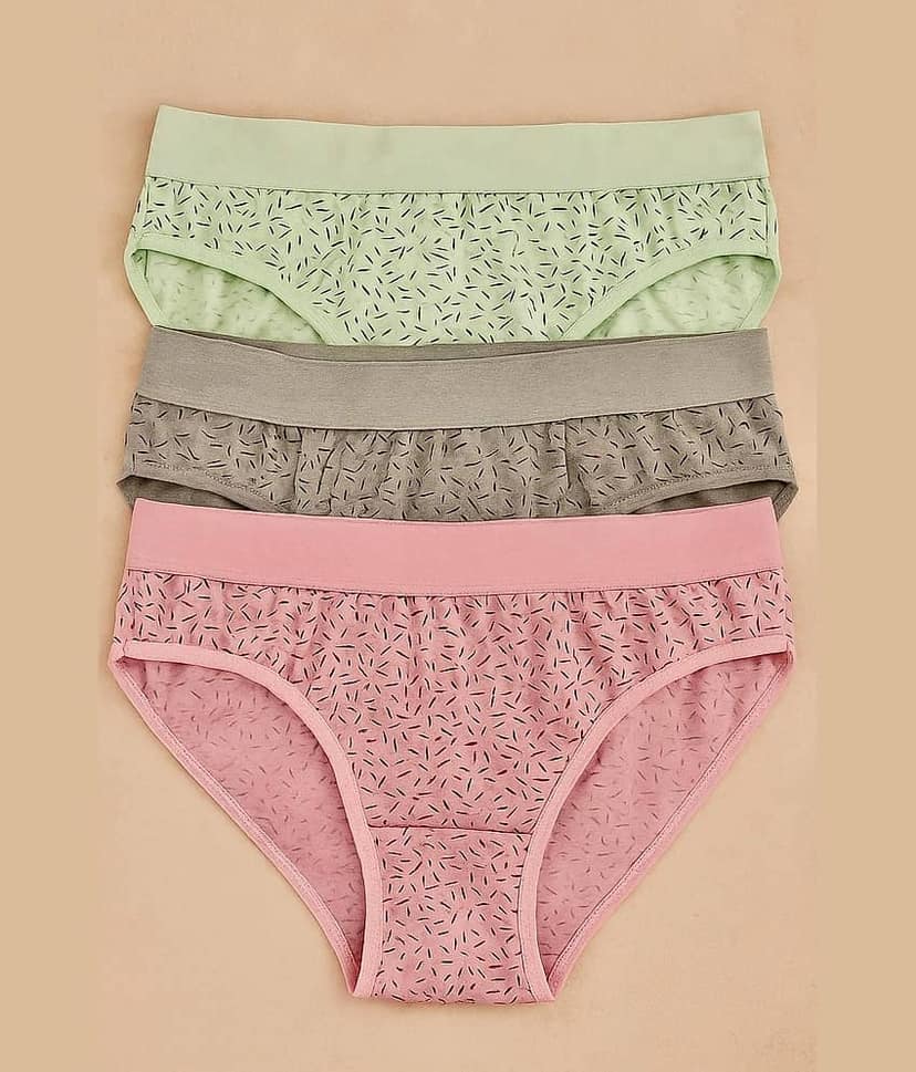 The Tusht Pack of 3 Cotton Hipster For Women ( Multi Color )