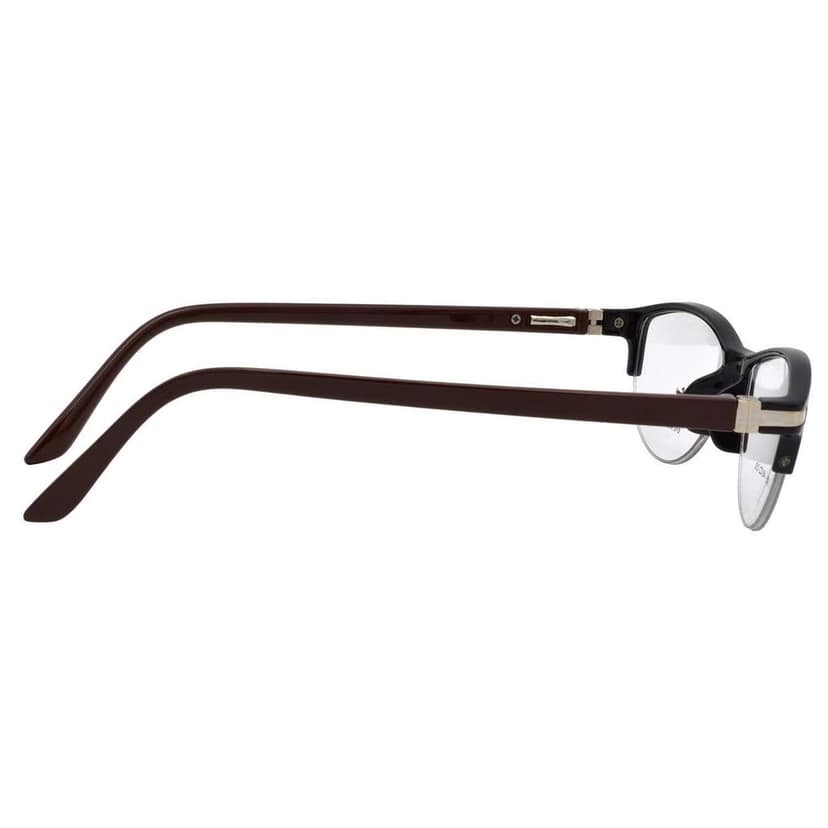 Hrinkar Trending Eyeglasses: Black and Brown Oval Optical Spectacle Frame For Women |HFRM3007-BK-BWN view 3