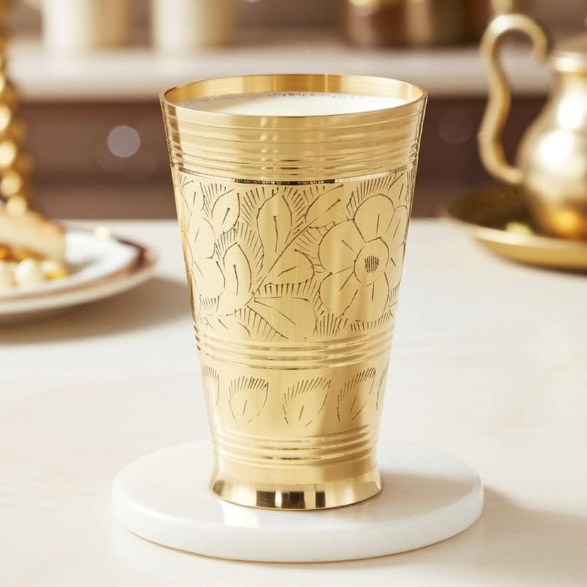 Brass Lassi Glass, 370 ML (BCMAS113 C) view 2