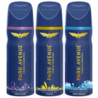 Park Avenue Male Strom, Good Morning & Cool Blue Fragrance Spray Super Saver Pack,3 Count