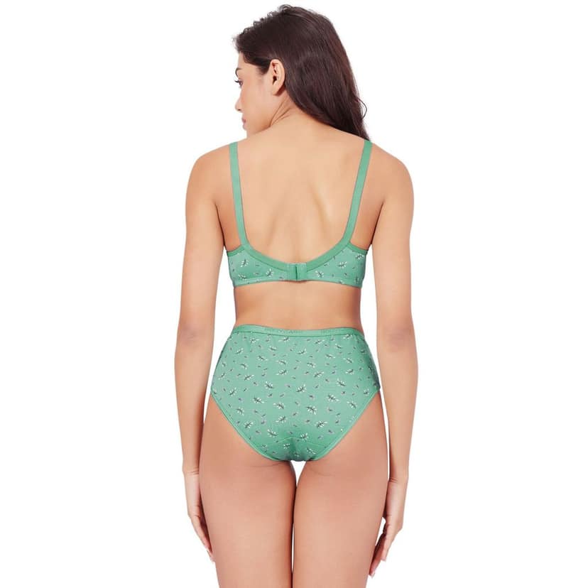 Bodycare Women's Assorted Prints Combed Cotton Bra & Panty Set 6450C view 3