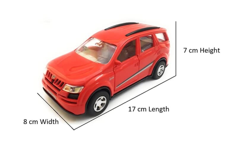 Varshas Mahindra XUV 500 Car Toy For Kids, Red Color, Length 17 Cm view 2