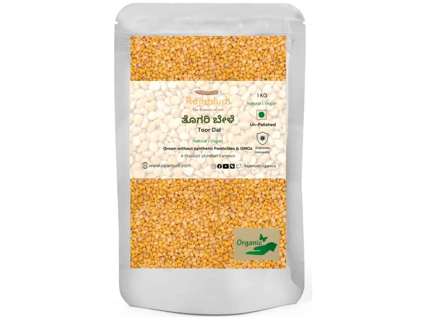 Rajamudi Organics Organic Toor Dal - 1 Kilogram