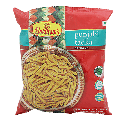 Haldirams Punjabi Tadka Namkeen - Hot N Spicy, 45 g Pouch