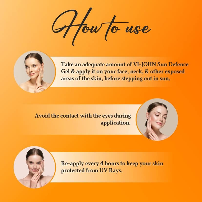 VI-JOHN Vitamin C, AHA & Zinc Lightweight Matte Gel Sunscreen SPF 50 PA+++ | For UVA UVB, Broad Spectrum & Blue Light Protection | Non-Greasy, Quick-Absorbing | No White Cast | For Women & Men | 50G view 4