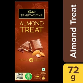 Cadbury Temptations Almond Treat Premium Chocolate Bar, 72 G