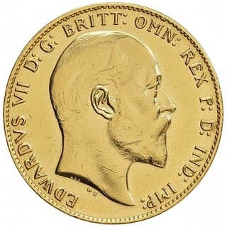 1 Sovereign 1906 - Edward Vii England Rare Gold Plated Coin - Collectible view 2