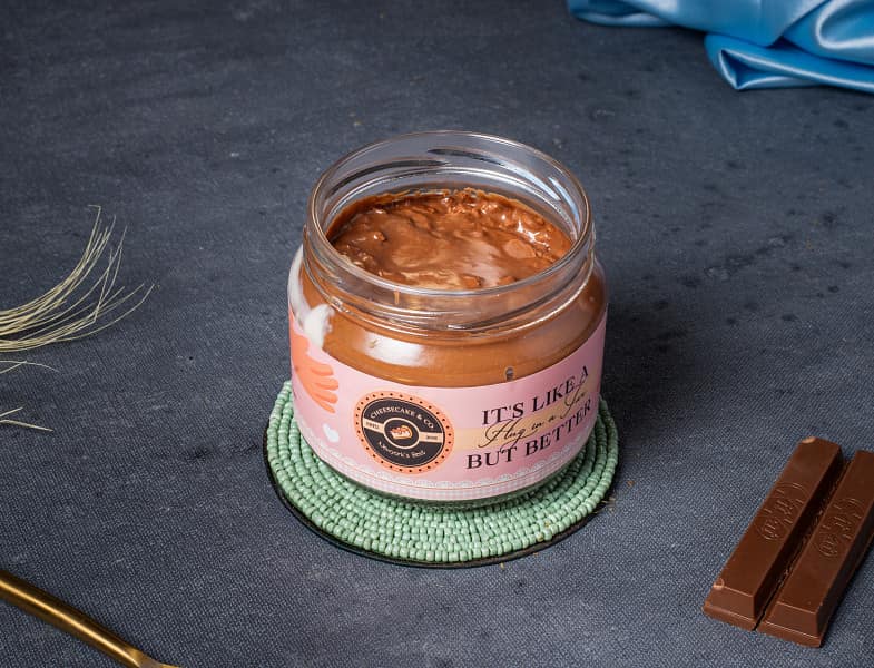 Kitkat baked cheesecake jar
