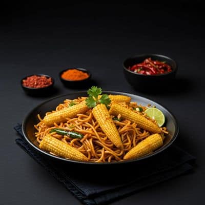 Baby Corn Mix Noodles
