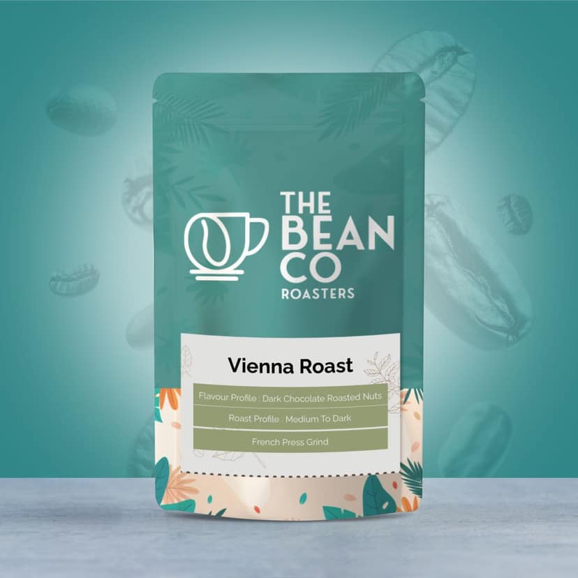 The Bean Co Roasters Vienna Roast Coffee Grounds | Medium-Dark Roast | Aromatic, Full-Bodied & Smooth | Freshly Roasted Premium Coffee For French Press view 2
