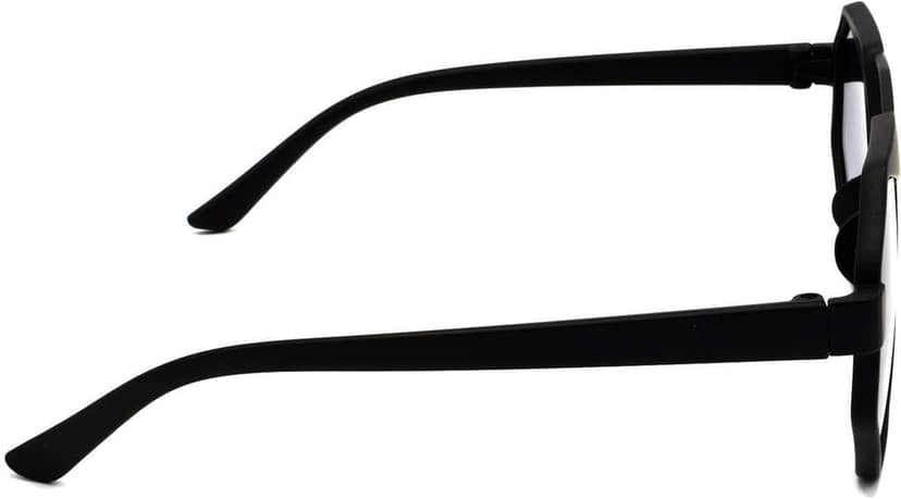 HRINKAR Unisex Round Sunglasses Black & Silver Frame, Grey & Brown Lens (Medium) - Pack of 2 view 4